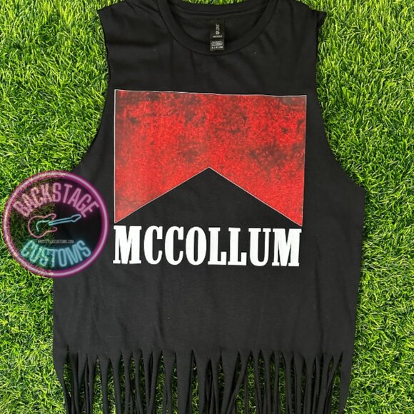 ⚫️NOT PERFECT Parker McCollum Fringe Muscle Tank - Picture 1 of 3